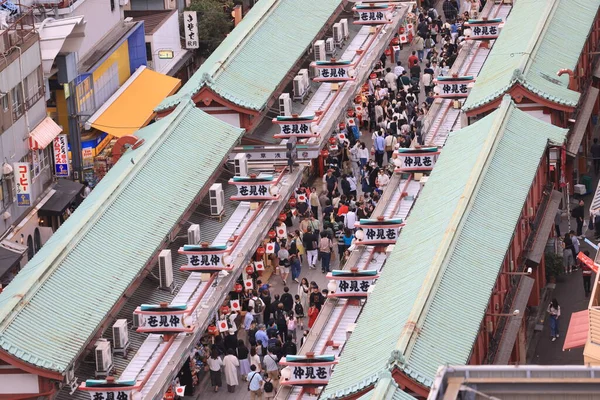 Tokyo Maggio 2023 Tempio Sensoji Esterno Popolare Sia Tra Gente — Foto Stock