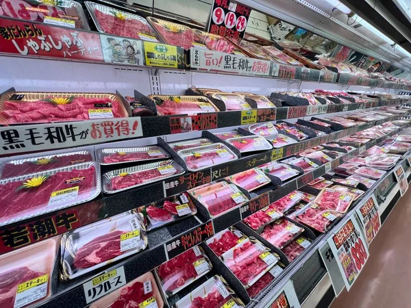 Tokyo Mei 2023 Sebuah Wagyu Hitam Jepang Dijual Supermarket Jepang — Stok Foto