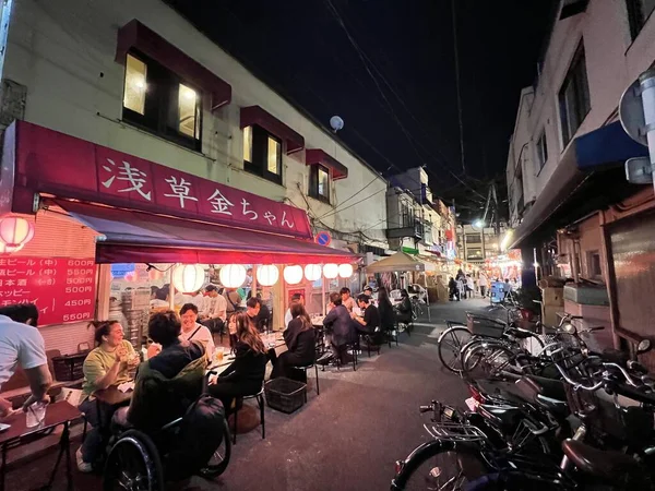 Tokyo Maggio 2023 Visitatori Potranno Gustare Cibo Strada Durante Notte — Foto Stock