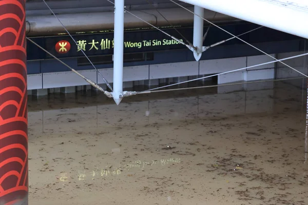 Hong Kong September 2023 Overstroming Gebeurd Wong Tai Sin Gebied — Stockfoto