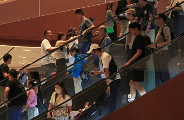 Hong Kong 2023 4 Ekim: Kai Tak AIRSIDE Kai Tak bölgesinde yeni bir alışveriş merkezi olarak inşa edildi . 