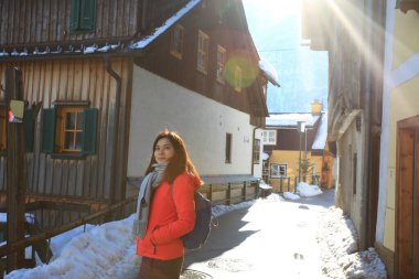 Asyalı kız Hallstatt, Avusturya 'yı ziyaret etti
