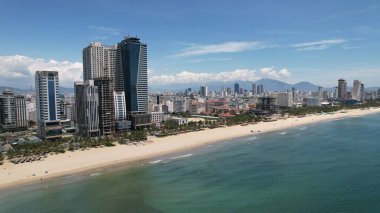  Da Nang 'ın manzarası, Vietnam' ın ortasındaki yeni tatil yeri.