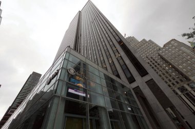 New York 2016 2 Kasım: New York 'taki CBS haber bürosunun dışı. CBS, Amerika 'daki haber ajanslarından biri.