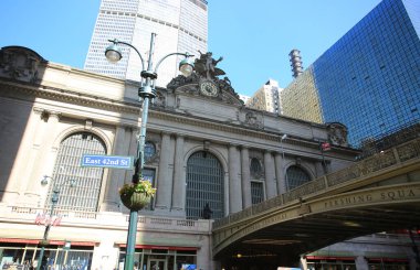 New York, 6 Ekim 2016: Grand Central İstasyonu 'nun dışı, New York' un ana tren istasyonu..