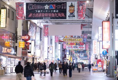 Kumamoto, Japonya 15 Ocak 2025: Kumamoto 'daki Sun road shinshigai alışveriş merkezinin görünümü. Kumamoto 'da büyük bir alışveriş merkezi.