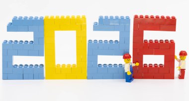 Hong Kong - 21 Temmuz 2025: işçiler yeni yılı 2026 'da başlattılar