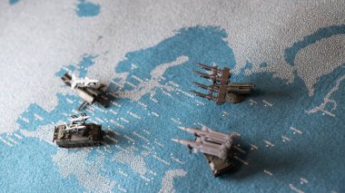 Füze fırlatma modeli ve Avrupa haritası, Rusya-Ukrayna sınırı