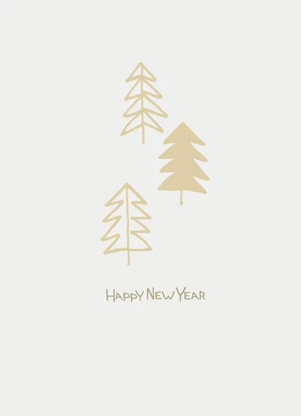 Happy New Year 2023 Greeting Card Template Stylish Scandinavian Design — Stock Vector