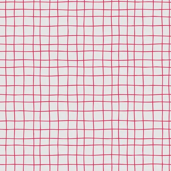 手描きのチェックでシームレスなチェック繰り返しパターン 今年の赤い色Viva Magentaは 包装紙 表面デザイン その他のデザインプロジェクトの背景を果たしました — ストックベクタ