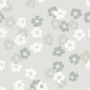 Ditzy tarzında, el çizimi çayır çiçekleri olan kusursuz desen. Çiçek desenleri sessiz, zarif renk paletleri ve ara sıra renk değişimleri.