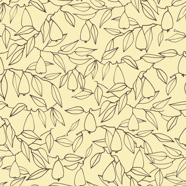 Безшовний Візерунок Грушею Текстилю Тканини Домашнього Декору Дизайну Поверхні Плакатів — стоковий вектор