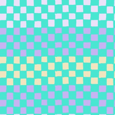 Fütürist estetik ve geçmişe dönük gelecekçilikte ambalaj kağıdı, yüzey tasarımı ve diğer tasarım projeleri için kusursuz geniş damalı yineleme deseni