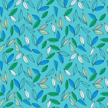 Yüzey tasarımı ve diğer tasarım projeleri için ağaç dalları ve yaprakları olan kusursuz desen. sanat tarzında modern trend çizimi