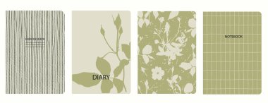 Çiçekli kapak sayfası şablonları. Kusursuz kalıplara dayanarak. Başlıklar izole ve değiştirilebilir. Okul defterleri, not defterleri, günlükler için mükemmel.