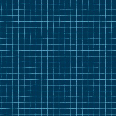 Elle çizilmiş şebeke, ambalaj kağıdı, yüzey tasarımı ve diğer tasarım projeleri için ekose arka plan ile kusursuz damalı yineleme deseni