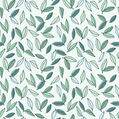 Yüzey tasarımı ve diğer tasarım projeleri için ağaç dalları ve yaprakları olan kusursuz desen. sanat tarzında modern trend çizimi