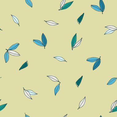 Tekstil tasarımı, ev dekorasyonu, sosyal medya, posterler için ağaç dalları ve yaprakları olan kusursuz desen. sanat tarzında modern trend çizimi