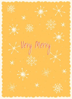 Vintage Merry Christmas card for festive branding projects, logos, stickers, invitations, scrapbooking, wall posters, social media and for decorating your home, crafts and goods clipart