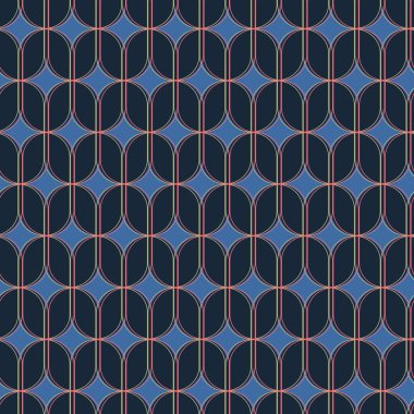 Kusursuz desenli, elle çizilmiş süslemeli Art Deco tarzı. Paket kağıdı, ev dekorasyonu ve diğer tasarım projeleri için