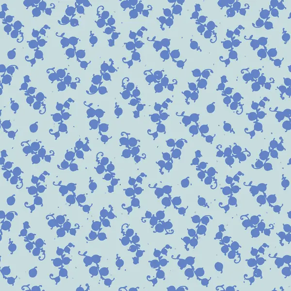 Desenleri tekstil üzerine tekrarlayan tasarımları aktarmak için tahta bloklar kullanan yazdırma işleminden esinlenilmiş kuşüzümü demetleri ile el çizimi ile kusursuz desen.