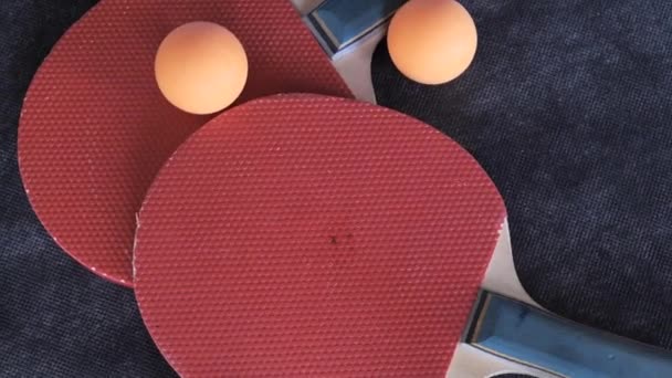 Vista Ping Pong Set Girar — Vídeo de Stock