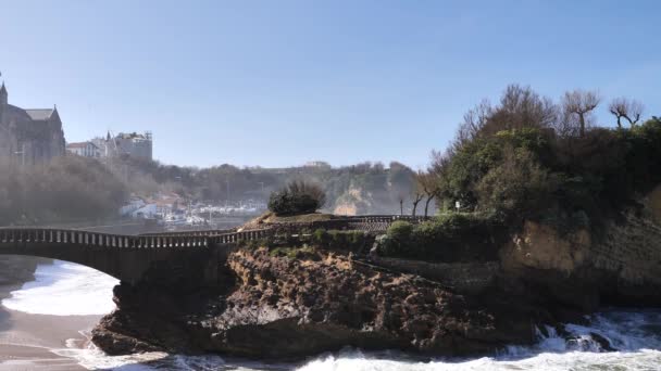 Panorama Dell Area Portuale Biarritz — Video Stock