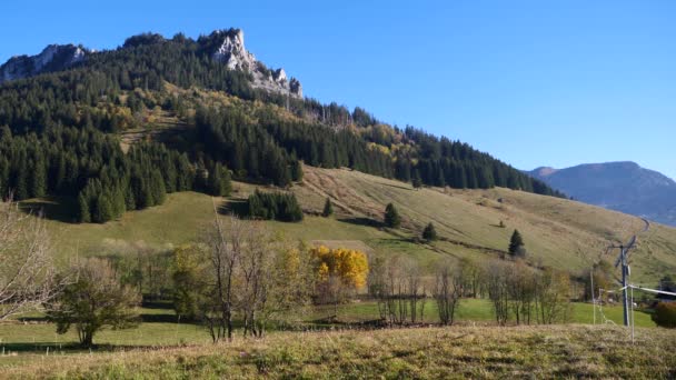 Landscape French Alps Mountains Autumn — Stockvideo