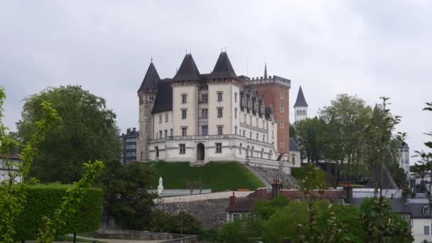 Vista Del Castillo Pau Francia — Vídeos de Stock