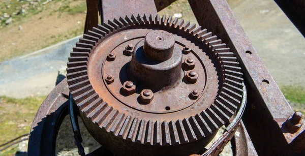 Rusty Gears Winch Mechanism — Stock Photo, Image