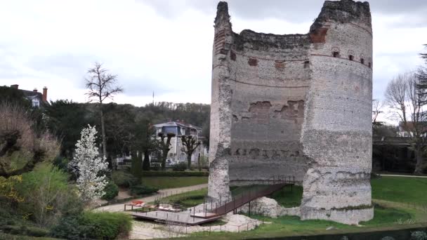 Ancient Tower Vesunna Perigueux Dordogne Region Southwestern France — Stock videók