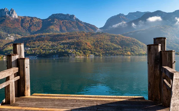 Entrance Hut Wooden Jetty Duingt Village Lake Annecy France — Stock Photo, Image