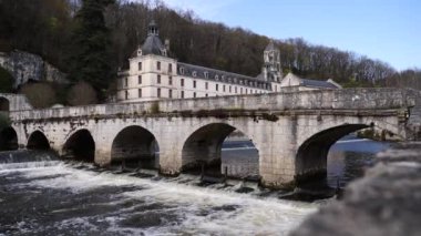 Fransa, Dronne Nehri, Brantome 'un pitoresk şehri, Perigord