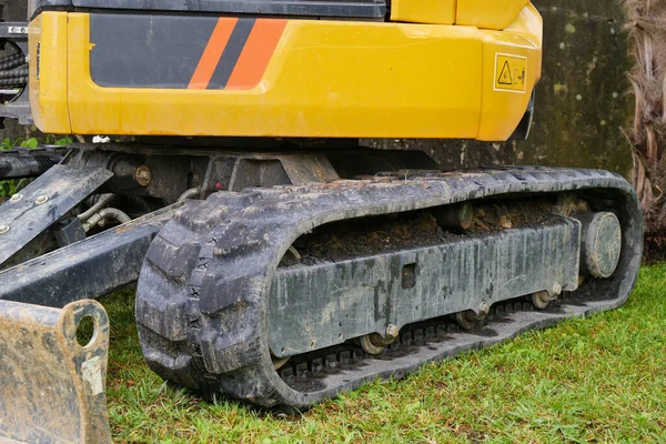 Rubber Caterpillar Tracks Excavator — Stock Photo, Image