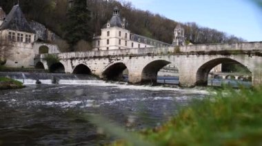 Fransa, Brantome, Perigord 'un pitoresk şehri