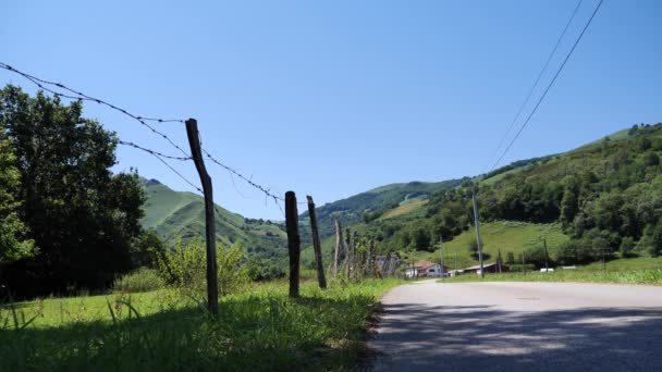 Ορεινό Χωριό Στη Χώρα Basque Γαλλία — Αρχείο Βίντεο