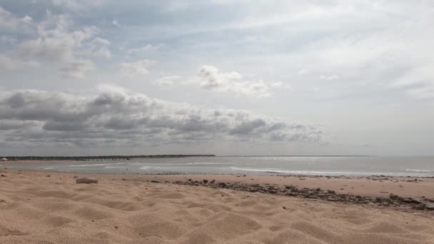 Песчаный Пляж Tranche Sur Mer Vende Pays Loire France — стоковое видео