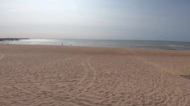La Tranche-sur-Mer 'deki kumsal Vende, Pays de la Loire, Fransa