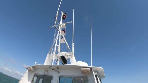 Sistema Radar Barco Antenas — Vídeo de stock