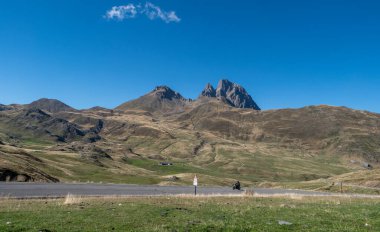 the col du Portalet. Located in Huesca. Border between Spain and France clipart