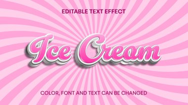 Dondurma Düzenlenebilir Metin Efekti