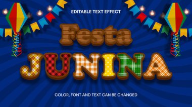 Festa junina düzenlenebilir metin efekti