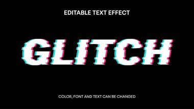 Düzenlenebilir hata efekti. arıza metin efekti