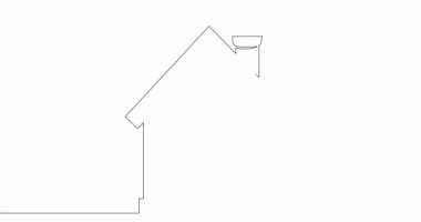 Öz çizim çizgisi animasyon kredisi konsept video konsepti çizilmiş tek bir çizgi halinde% 100 sürekli