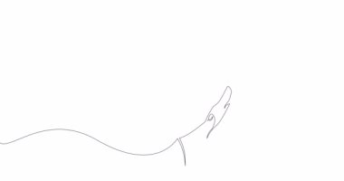 Kendi kendine çizim çizimi animasyonu el yıkama sürekli tek bir çizgi çizilmiş konsept video