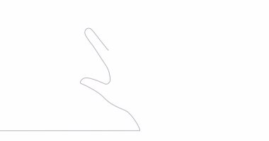 Kişisel çizim çizimi animasyon enfeksiyonu sürekli tek bir çizgi çizilmiş konsept video