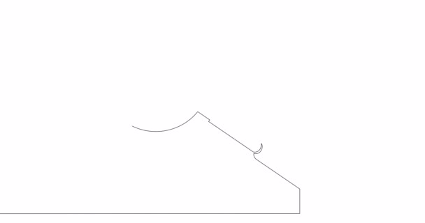 Автоматична Анімація Лінії Малювання Збільшувальне Скло Пошуку Вад Безперервної Однієї — стокове відео