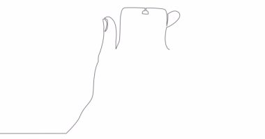 Kendi çizim hattı animasyonu NFC ödeme akıllı telefonu sürekli tek satır çizilmiş konsept video