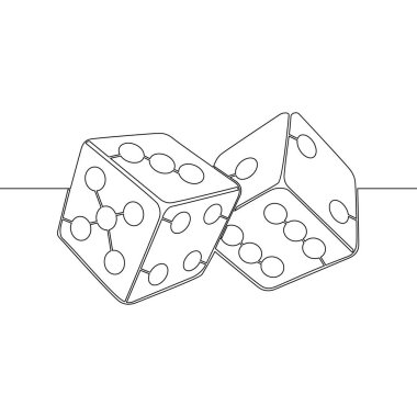 Devamlı tek satır halinde İki Zar Kumarhanesi 'nin kumar ikonu tasviri