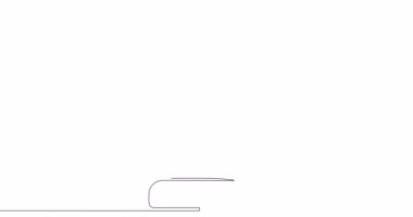 Self drawing line animation scientific microscope continuous one single line drawn concept video